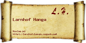 Larnhof Hanga névjegykártya